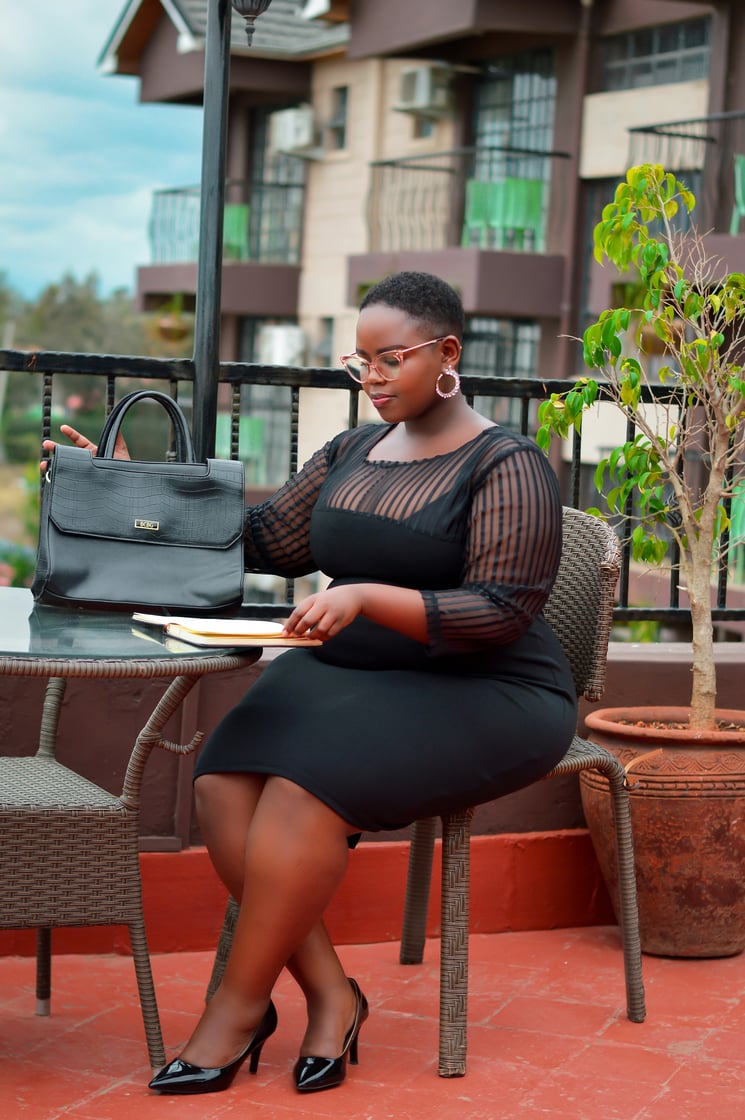 Smart Casual Outfit - Black Mesh Top