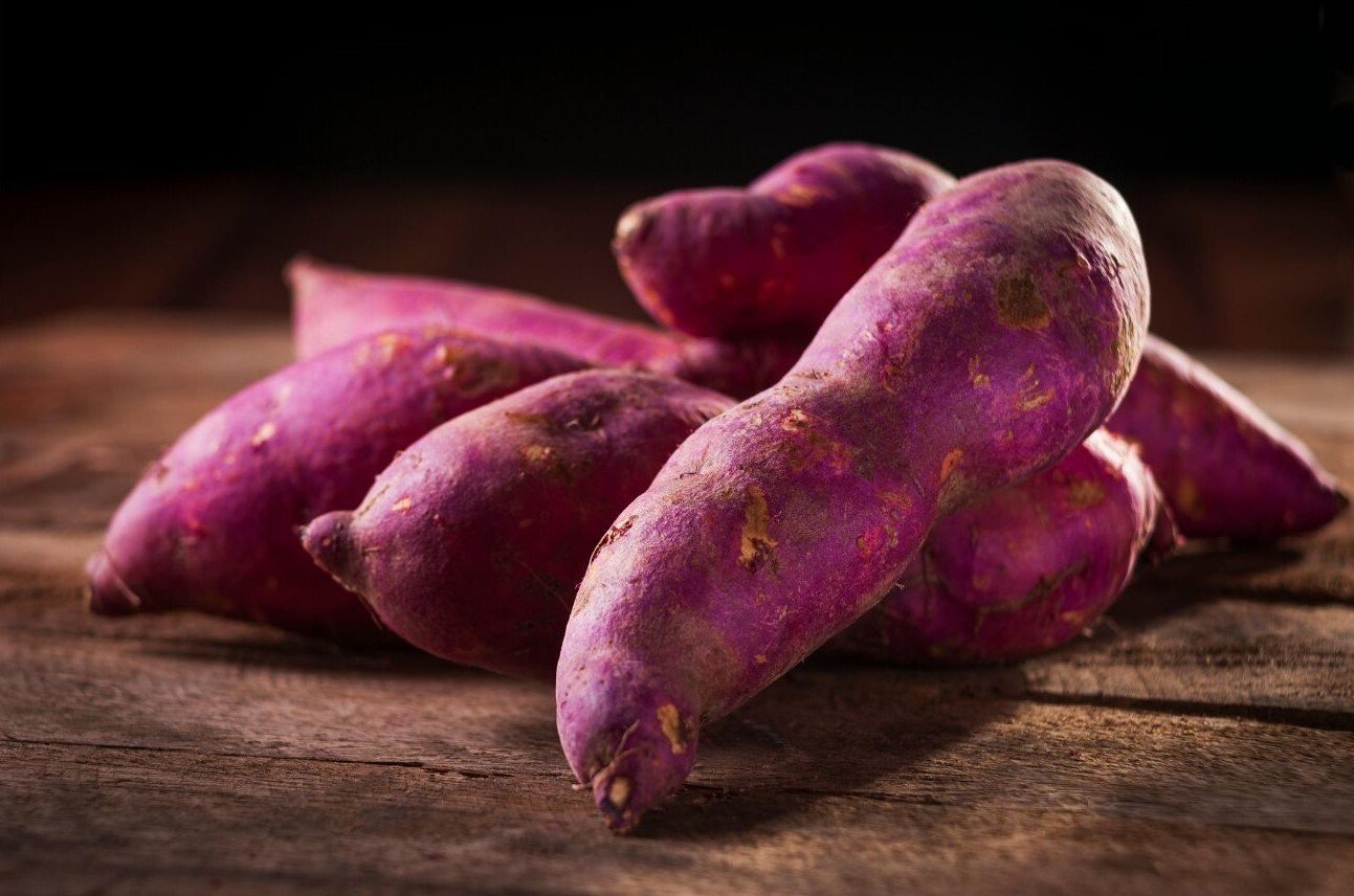 close-up shot of sweet potatoes