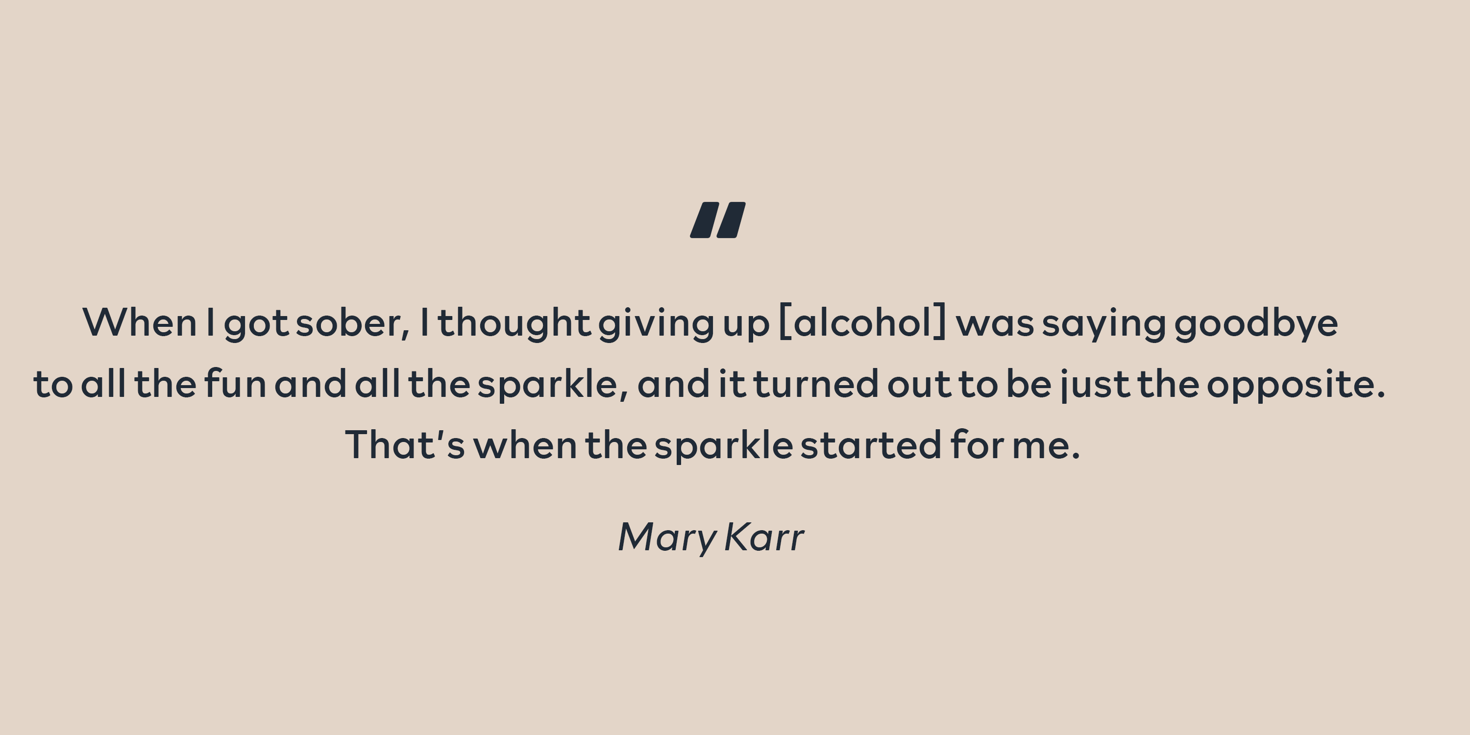 Giving up alcohol Mary Karr